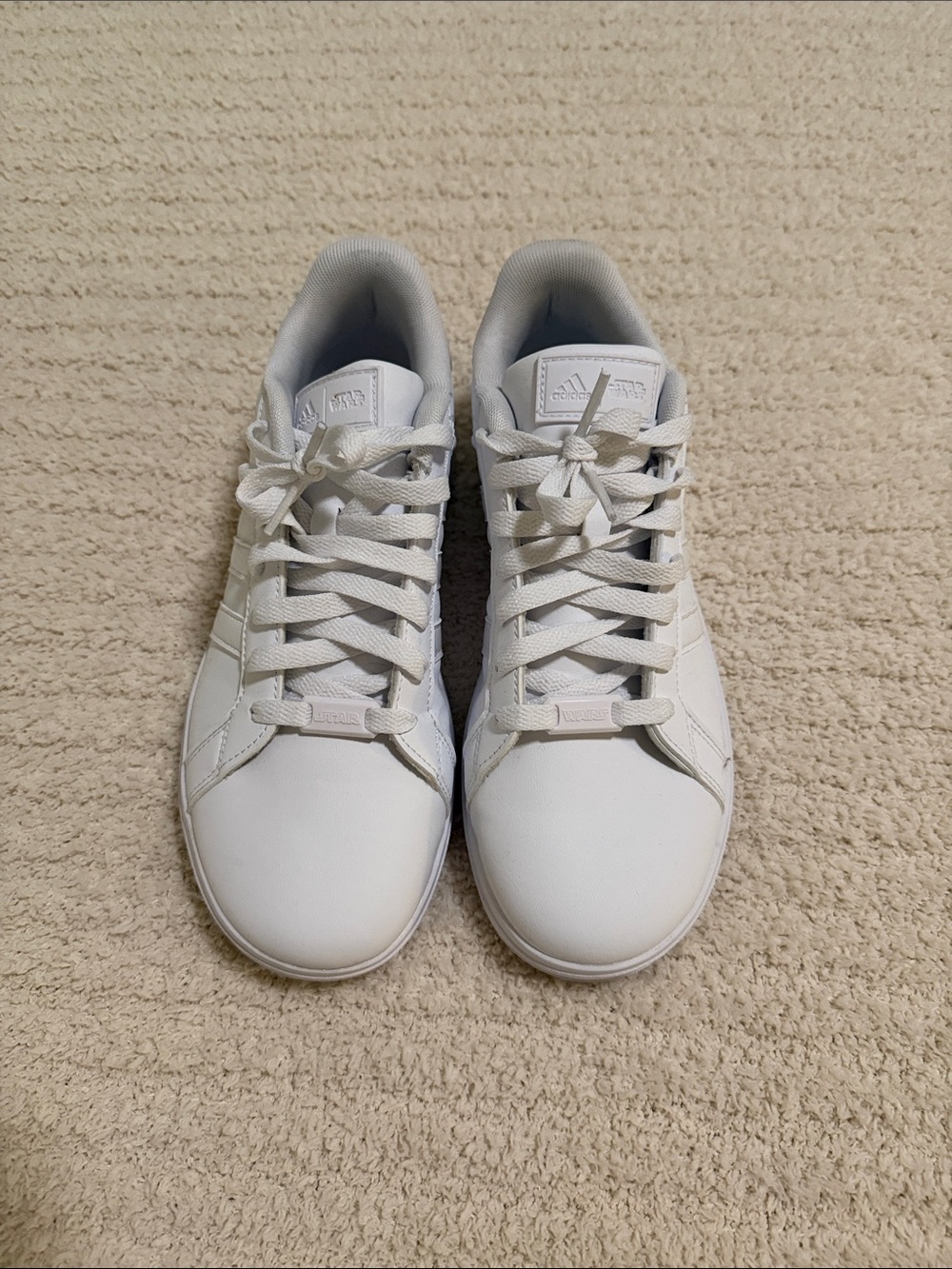adidas Kids Star Wars White Low-Top Lace-Up Sneakers